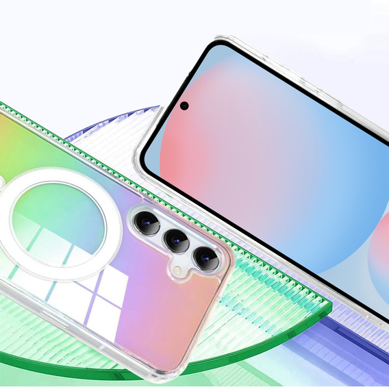 Husă pentru Samsung Galaxy S24 FE, Fusion Hybrid Case, pentru MagSafe, multicolor + Sticlă pentru ecran