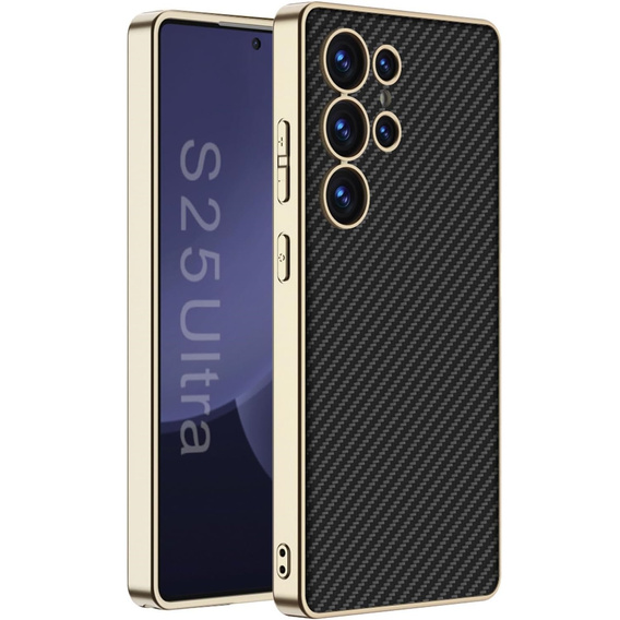 Huse pentru Samsung Galaxy S25 Ultra, GKK Leather, carbon negru