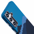 Carcasa pentru Samsung S25+ Plus, Carbon Fiber MagSafe, albastru / albastru marin