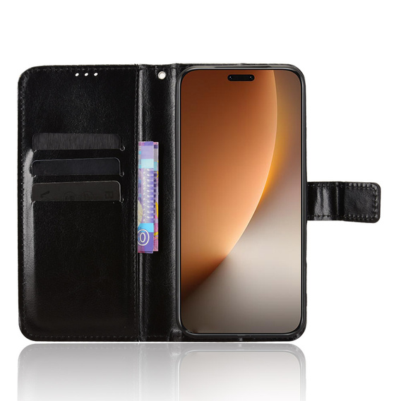 Husă tip portofel Crazy Horse pentru Honor Magic 8 Pro