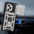 Husă blindată pentru Honor 400 Pro 5G, CamShield Slide, de argint