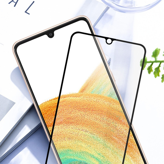 Amorus Full Glue Sticlă călită pentru Samsung Galaxy A25 5G, cadru negru