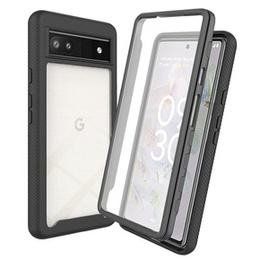 Carcasă pentru Google Pixel 6a, Shockproof, cu folie, negru