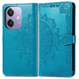 Cu clapetă pentru Oppo A40 / Oppo A40m, Mandala, albastru