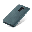 Husa CASEME pentru Xiaomi Redmi Note 8 Pro, Leather Wallet Case, turquoise