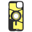 Carcasa Spigen pentru iPhone 15, Tough Armor Mag MagSafe, negru + 9H Tempered Glass