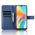 Cu clapetă pentru Oppo A38 4G / Oppo A18 4G, Wallet Smart Magnet, albastru
