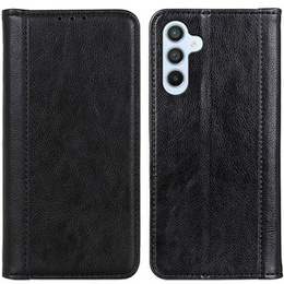 Huse pentru Samsung Galaxy M34, Wallet Litchi Leather, negru