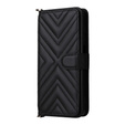 Carcasă cu clapetă pentru Xiaomi Poco M7 Pro 5G, Crossbody Leather Wallet, negru