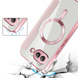 Cu clapetă pentru Google Pixel 9A, RFID Wallet MagSafe CamShield, roz