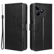 Cu clapetă pentru Realme Note 50, Crazy Horse Wallet, negru