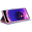 Cu clapetă pentru Oppo A17, Wallet Light Spots Decor Butterfly, albastru