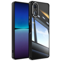 Carcasă pentru Sony Xperia 10 VI, Fusion Hybrid, cu protecție pentru camera foto, transparent / negru