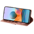 Cu clapetă pentru Samsung Galaxy A36 5G, Wallet Zipper Pocket Glittery, roz rose gold