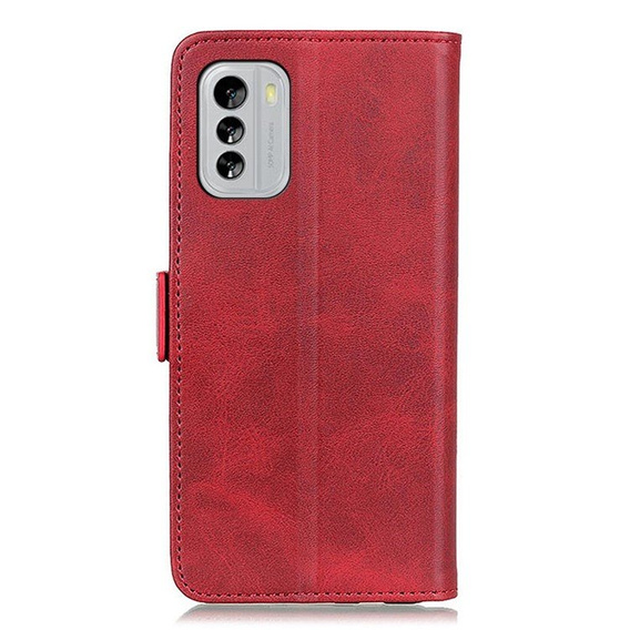 Cu clapetă pentru Nokia G60 5G, Wallet PU Leather Case, roșu