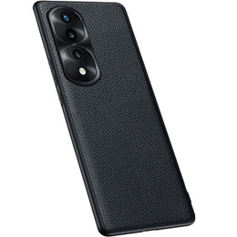 Husă din piele pentru Honor 70 5G, leather hybrid, negru