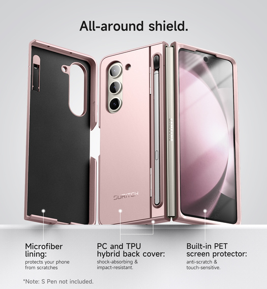 Husă Suritch pentru întregul corp cu suport și suport pentru stylus pentru Samsung Galaxy Z Fold5