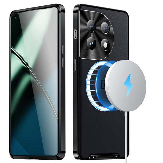 Carcasă de protecție pentru camera foto pentru OnePlus 12 5G, CamShield MagSafe, transparent / negru