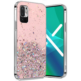 Huse pentru Xiaomi Redmi Note 10 5G / Poco M3 Pro 5G, Glittery, roz deschis