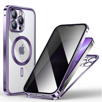 Husă pentru iPhone 13 Pro Max, Privacy Dual Glass, pentru MagSafe, violet