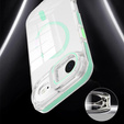Husă pentru iPhone Air, pentru MagSafe, cu suport, transparentă cu inserții verzi