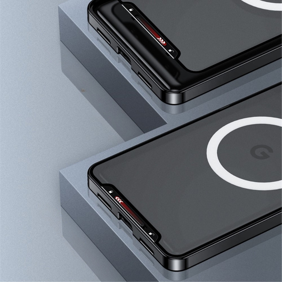 Carcasă de protecție pentru camera foto pentru Google Pixel 8, CamShield MagSafe, transparent / negru