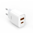 Încărcător de rețea XO CE12, USB-C, 20W + cablu USB-C - Lightning, alb