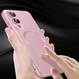 Carcasă pentru Samsung Galaxy S25 Edge, ColorMag, pentru MagSafe, roz + sticlă călită 9H