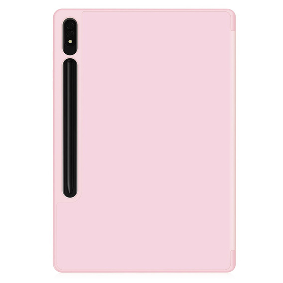 Husă pentru Samsung Galaxy Tab S10+ Plus, Smartcase cu spațiu pentru stylus, roz