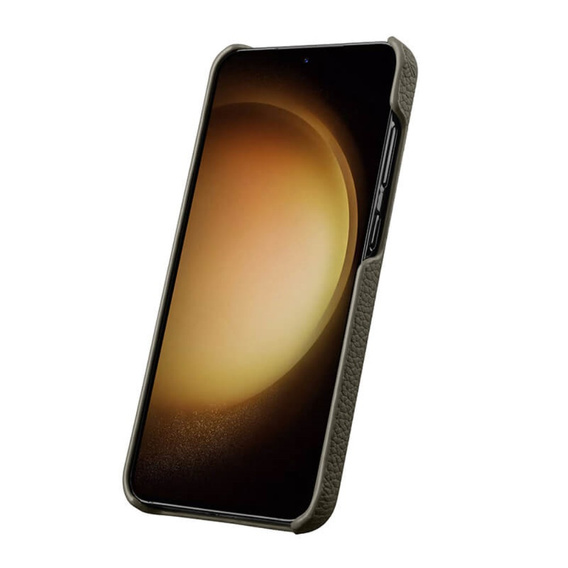 Carcasă MELKCO pentru Samsung Galaxy S24, din piele, gri