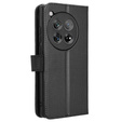 Cu clapetă pentru OnePlus 12 5G, Wallet Smart Magnet, negru
