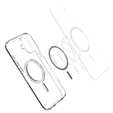 Carcasă MagSafe Spigen pentru iPhone 16, Ultra Hybrid, transparent / alb + 9H Tempered Glass