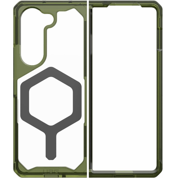 Urban Armor Gear Huse pentru Galaxy Z Fold 5 5G, Plyo MagSafe, transparent / verde