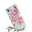 Cu clapetă pentru Huawei P30 Lite, Wallet, cat & tree, alb