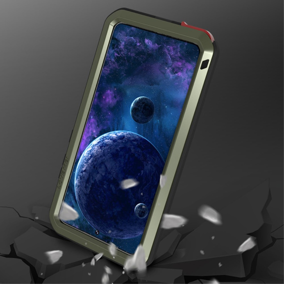 Love Mei Huse pentru Samsung Galaxy A52/A52s, armored with glass, verde