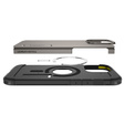 Carcasa Spigen pentru iPhone 16 Pro Max, Tough Armor Mag MagSafe, gri + 9H Tempered Glass