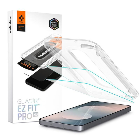 Spigen Glas.tR EZ Fit Pro HD 2-Pack Sticlă temperată pentru Samsung Galaxy S25 FE