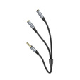 Cablu audio AUX 2-în-1 Hoco UPA21 – splitter jack de 3,5 mm