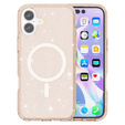 Husă pentru iPhone 17, pentru MagSafe, glitter, aur translucid