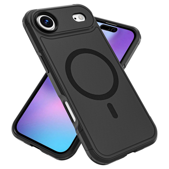 Husă MagForce pentru iPhone Air, pentru MagSafe, blindată, neagră
