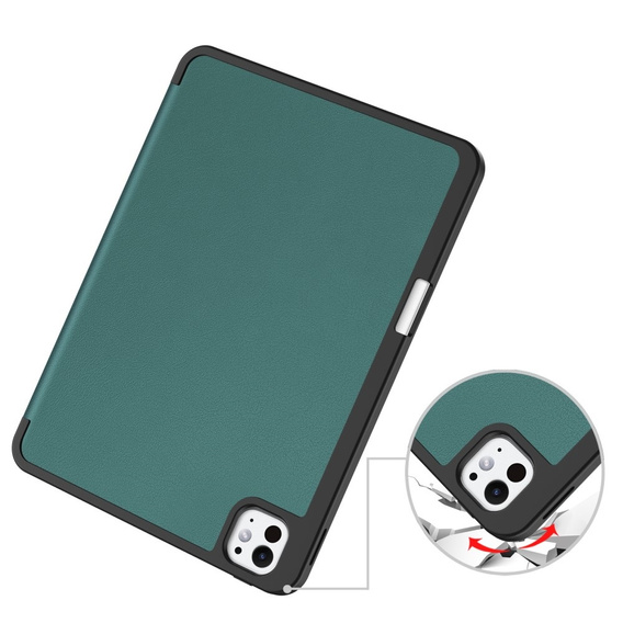Husă pentru iPad Pro 11" 2024 (5 gen.), Smartcase cu spațiu pentru stylus, verde