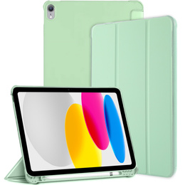 Carcasă pentru iPad 10.9 2022 10 Gen, Smart Pencil, cu suport pentru stylus, verde