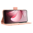 Cu clapetă pentru Oppo Reno 13 Pro, Card Slot, roz
