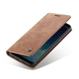 Husa CASEME pentru Samsung Galaxy S8, Leather Wallet Case, maro