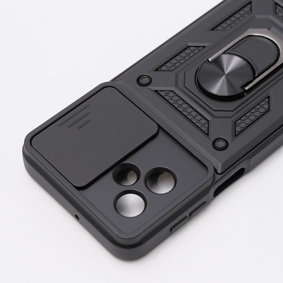Husă blindată pentru Motorola Moto G54 5G, CamShield Slide, negru