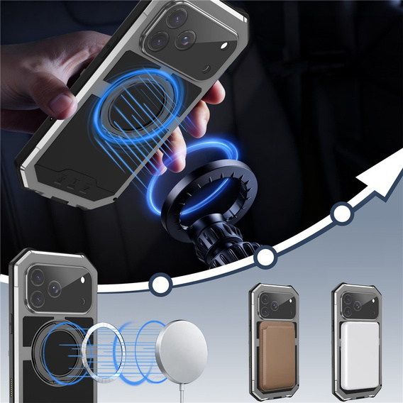 Husă R-JUST cu MagSafe și suport pentru iPhone 17 Pro Max