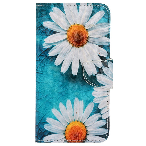 Cu clapetă pentru Xiaomi Redmi 13C / Poco C65, Wallet, Daisy, albastru