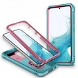 Husă blindată pentru Samsung Galaxy S23 Plus, CamShield Slide, roz / verde