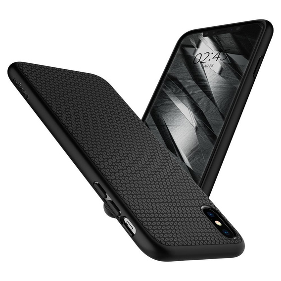 Husă Spigen Liquid Air mată neagră pentru Apple iPhone X / Xs