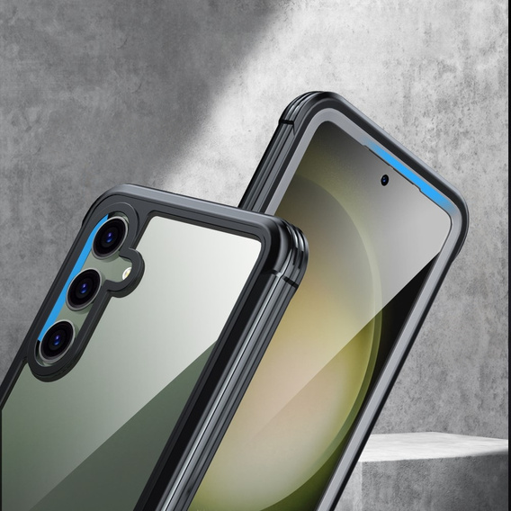 Carcasă pentru Samsung Galaxy S23 FE, Shockproof, cu folie, negru